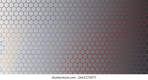 Abstract white hexagon geometric pattern background. Futuristic digital high-technology banner