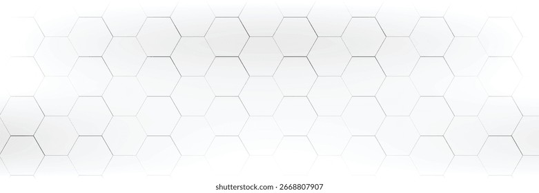 Abstractas fondo de patrón geométrico hexágono blanco. Anuncio digital futurista de alta tecnología
