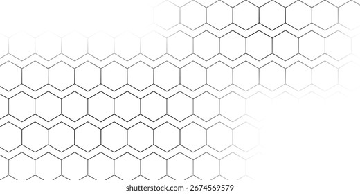 Abstractas fondo de patrón geométrico hexágono blanco. Anuncio digital futurista de alta tecnología