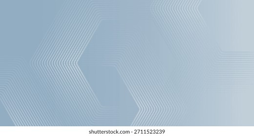 Líneas blancas Abstractas del hexágono en el fondo gris y blanco. Diseño hexagonal moderno. Presentación digital. Ilustración vectorial