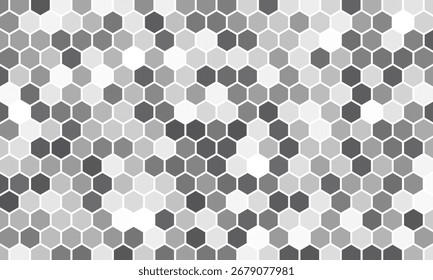 Fundo de textura de hexágono branco abstrato. Banner tecnológico futurista limpo. Moderno mínimo na moda horizontal. Ilustração vetorial