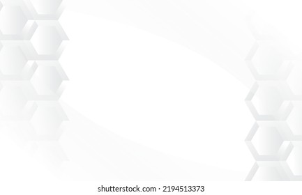 Abstract White Hexagonal Background. Luxury White Pattern. Vector Illustration