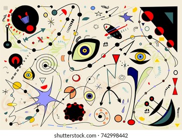 Abstract white horizontal background ,inspired by surrealist  painter