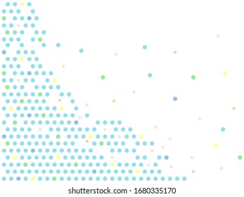 Abstract white illustration background with spots bubbles. Simple pattern with light colored circles