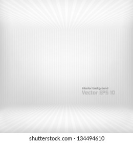 Abstract white interior. EPS 10 vector illustration. Used transparency layer and mesh
