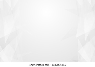 Abstract white interior highlights future. gray background, Lowpoly Background with copy-space. White paper modern polygon background, vector illustration