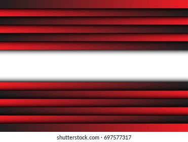 Abstract white label blank space for text place in red gradient shutter design modern creative background vector illustration.
