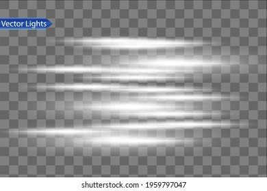 Abstract White Laser Beam Transparent Isolated Stock Vector (Royalty ...