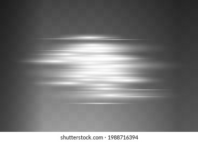Abstract white laser beam. Transparent isolated on black background. Vector illustration.the lighting effect.floodlight directional
