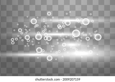 Abstract white laser beam. Transparent isolated on black background. Vector illustration.the lighting effect.floodlight directional