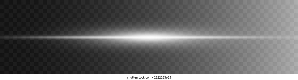 Abstract white laser beam. Transparent isolated on black background. Vector illustration.the lighting effect.floodlight directional