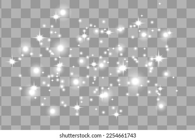 Abstract white laser beam. Transparent isolated on  background. Vector illustration the lighting effect floodlight directional.