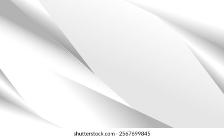 Abstract White Layered Graphic Design