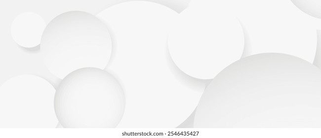 abstract white light background with round texture composition. minimalist design for presentation, banner, poster.