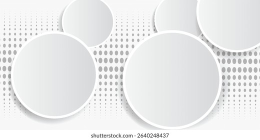 abstract white light background with round texture composition. minimalist design modern background