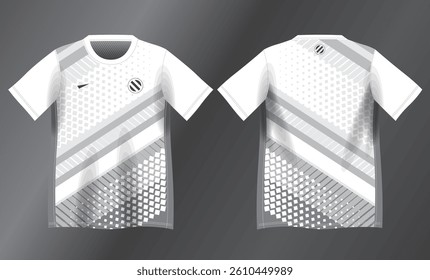 abstract white and light gray background pattern for sport jersey design mockup