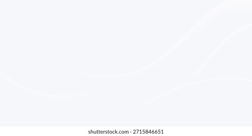 Abstractas fondo blanco y gris claro con líneas curvas suaves y ondas de gradiente suave. Diseño minimalista y moderno ideal para presentaciones, Sitios web o branding.