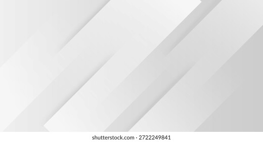 Abstract white and light gray background with layered diagonal shapes and soft shadows. This minimal, modern design conveys a clean, elegant, and professional atmosphere.