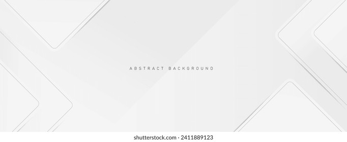 Abstract white and light gray modern soft luxury texture with geometric shape overlap layer. Smooth and clean vector subtle background illustration.
