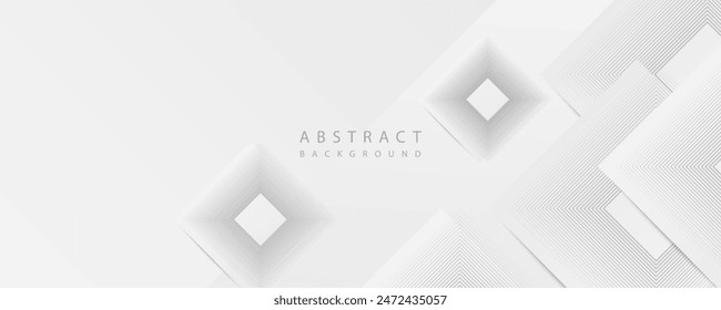Abstractas blanco y gris claro moderna textura de lujo suave con forma geométrica superposición de la capa. Ilustración de fondo sutil de Vector liso y limpio. Vector