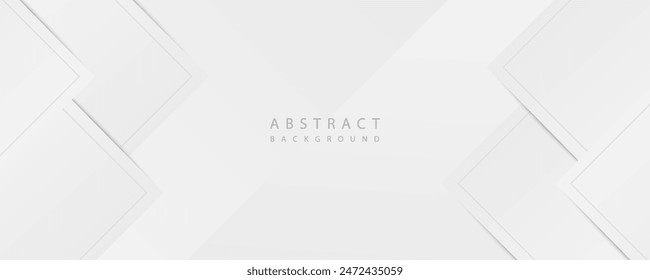 Abstract white and light gray modern soft luxury texture with geometric shape overlap layer. Smooth and clean vector subtle background illustration. vector
