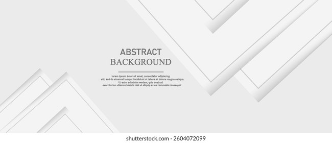 Abstract white and light gray modern soft luxury texture with geometric shape overlap layer. vector