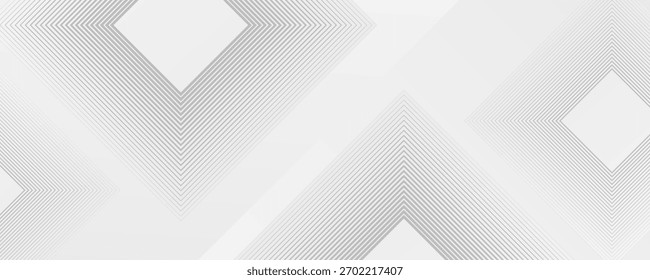 Abstractas textura de lujo suave moderna blanca y gris claro con capa de superposición de forma geométrica. Vector