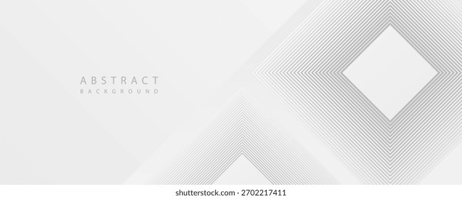 Abstractas textura de lujo suave moderna blanca y gris claro con capa de superposición de forma geométrica. Vector