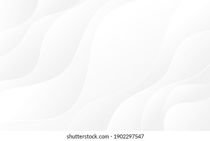 Abstract white   light gray wave modern soft luxury texture and smooth   clean vector subtle background illustration 