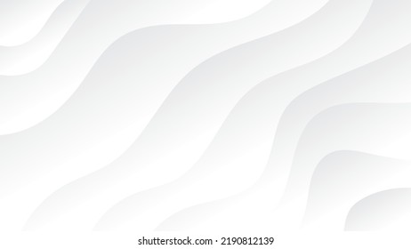 Abstract white and light gray wave modern soft luxury texture with smooth and clean vector background