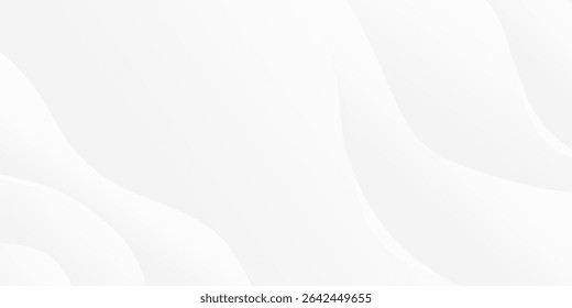 Abstrato branco e onda cinza claro moderna textura de luxo suave com vetor suave e limpo ilustração de fundo sutil.