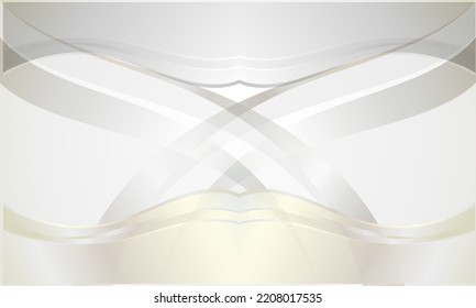 Abstrakte weiße und hellgraue Wellen moderne luxuriöse Textur mit zarten Hintergrund, Vektorglatt und sauber sieht bequem aus.