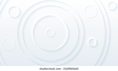 Abstract White Light Minimal Material Modern Background With Round Shadows Backdrop Wallpaper Decoration Vector Design Style Banner