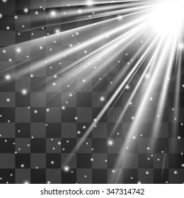 Abstract White light shiny on transparency background