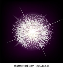 abstract white lights on a dark background