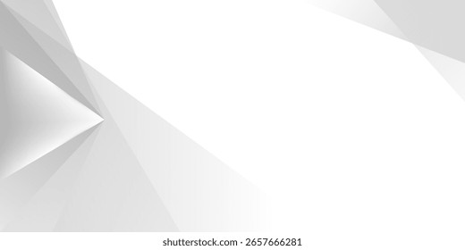 Abstract white with line arrow shape overlap layer background. texture white pattern. vector illustration