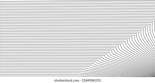 Abstract white line background. Wavy line drawing. Design element. Vector illustration, eps10