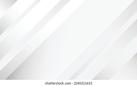 abstract white line geometry and gray shadow on white background illustration vector.