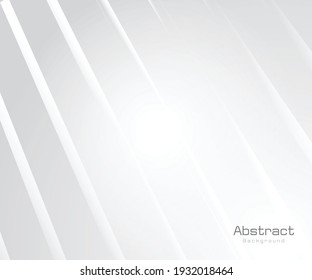 capa de línea blanca abstracta y fondo gris