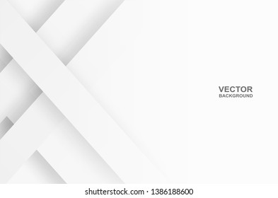 Abstract. white line paper overlap background ,light and shadow .Vector.