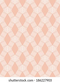 Abstract white line seamless pattern on pink background