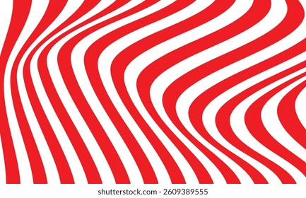 abstract white line wave pattern on red can be used background, banner, poster.