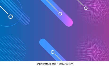 Abstract white lines in blue gradient bacgkround. Use for modern design, cover, template, decorated, brochure, flyer.