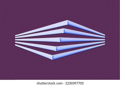 Abstract White Lines on Gradient Violet Background