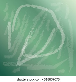 abstract white lines on green background