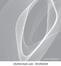 Abstract white lines on grey color background, vector file