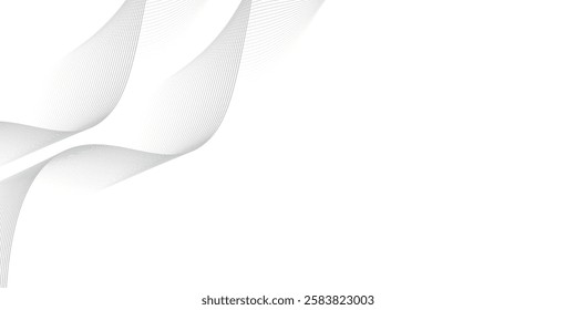 Abstract white lines for website  banner and brochure  Curve flow motion illustration  Smoke design  Vector lines  Modern background design.