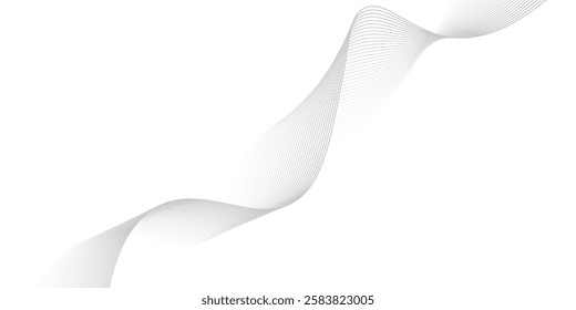 Abstract white lines for website  banner and brochure  Curve flow motion illustration  Smoke design  Vector lines  Modern background design.