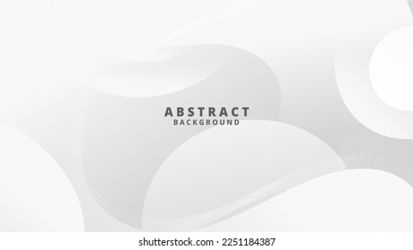 Resumen Fondo líquido blanco. Diseño de fondo moderno. color de gradiente. Ondas dinámicas. Composición de formas fluidas. Apto para sitio web, carteles, fondos de pantalla, folletos, carteles