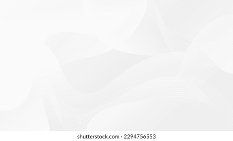 Abstrakter weißer, flüssiger Hintergrund. Modernes Hintergrunddesign. Farbverlauf-Farbe. Dynamische Wellen. Zusammensetzung der flüssigen Formen.  Website, Banner, Bildschirmhintergründe, Broschüren, Poster